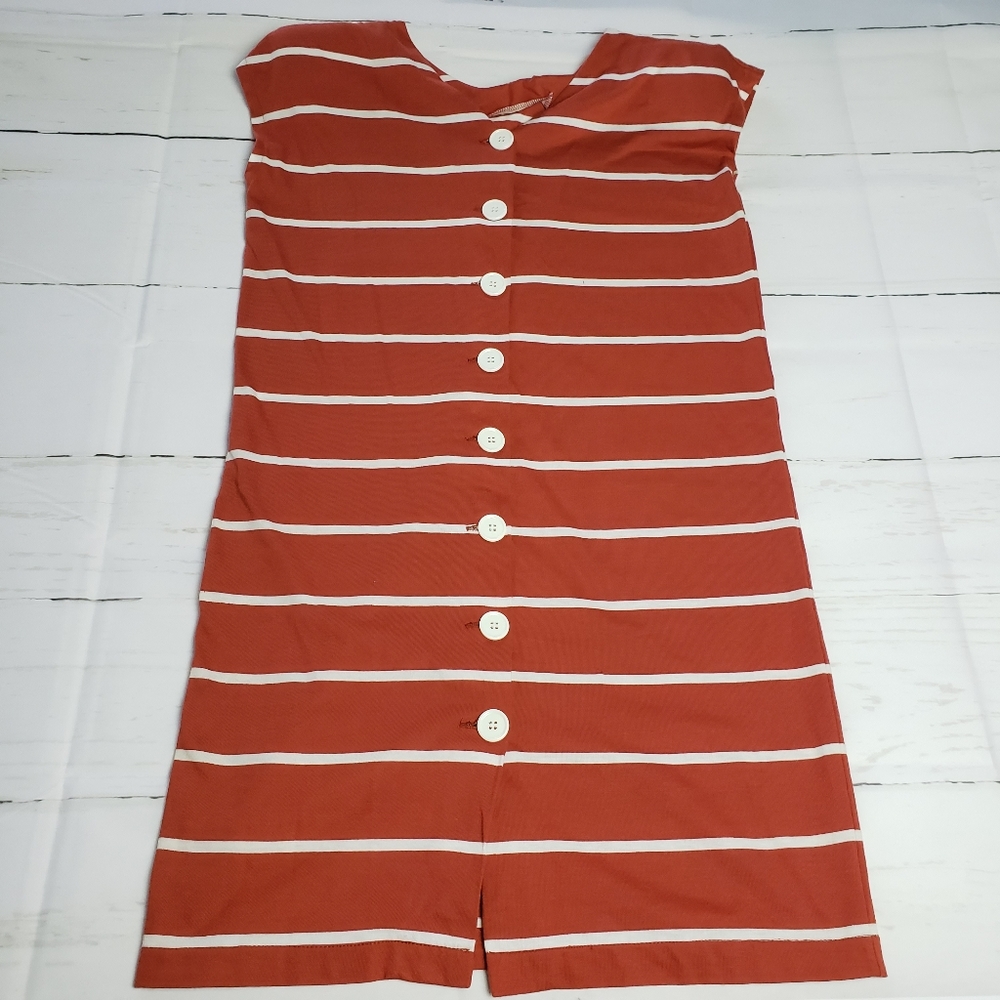 Milagro Women's Vintage Sleeveless Dress Medium Striped